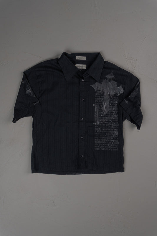 Vintage Y2K Eighty Eight Cropped Button-up T-shirt