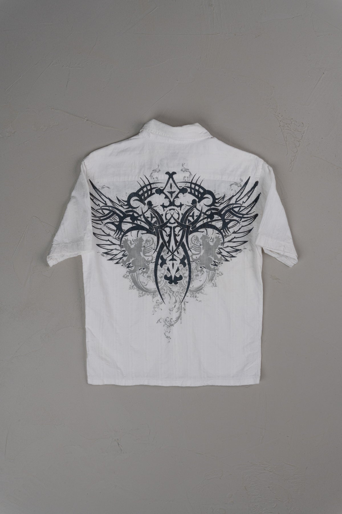 Vintage Y2K Helix Cropped Button-up T-shirt