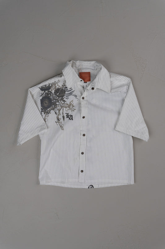 Vintage Y2K Cropped Button-up T-shirt