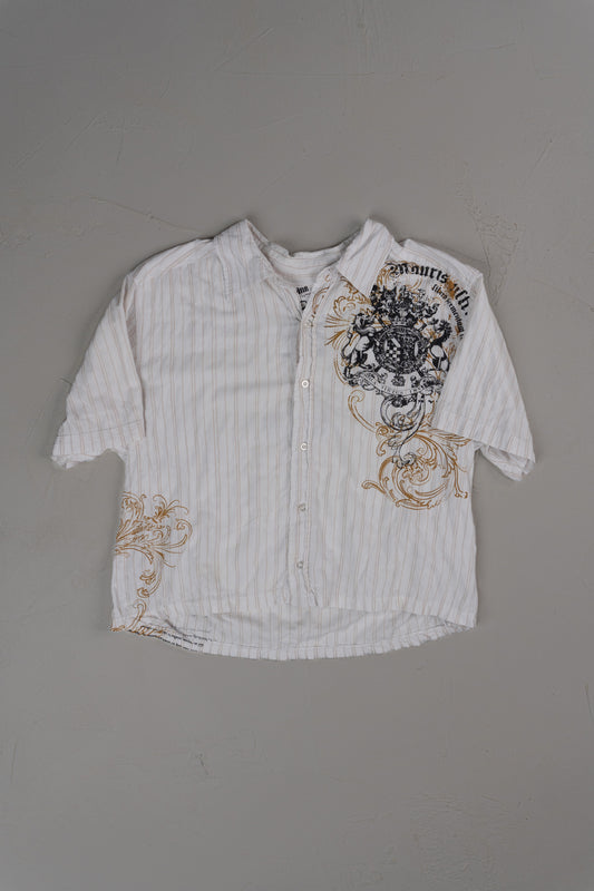 Vintage Y2K Cropped Button-up T-shirt