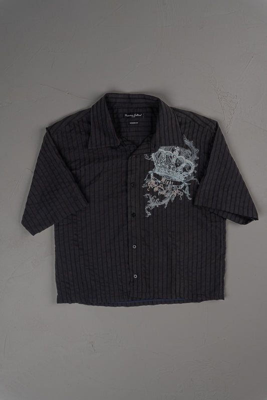 Vintage Y2K Premium Couture Cropped Button-up T-shirt