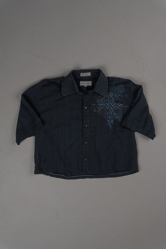 Vintage Y2K Eighty Eight Cropped Button-up T-shirt