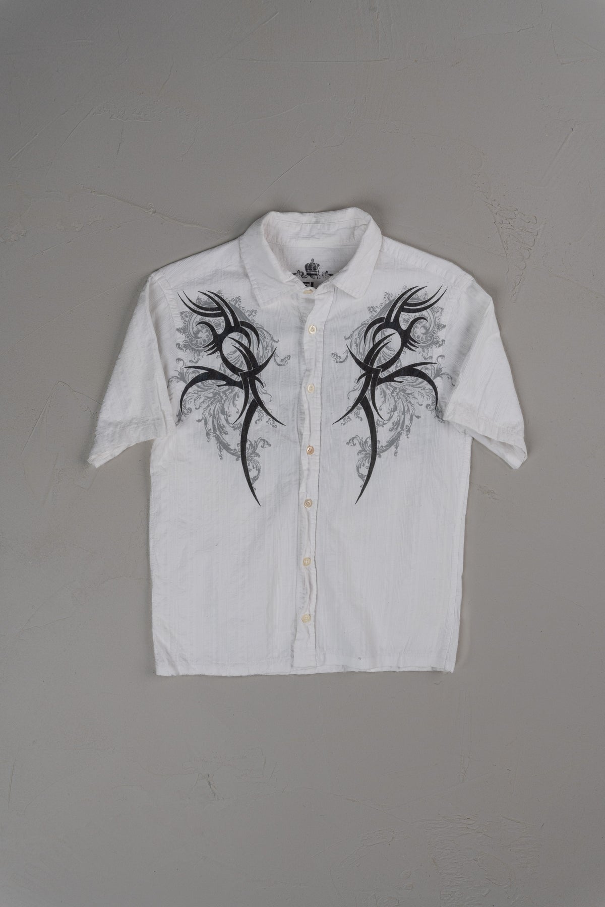 Vintage Y2K Helix Cropped Button-up T-shirt