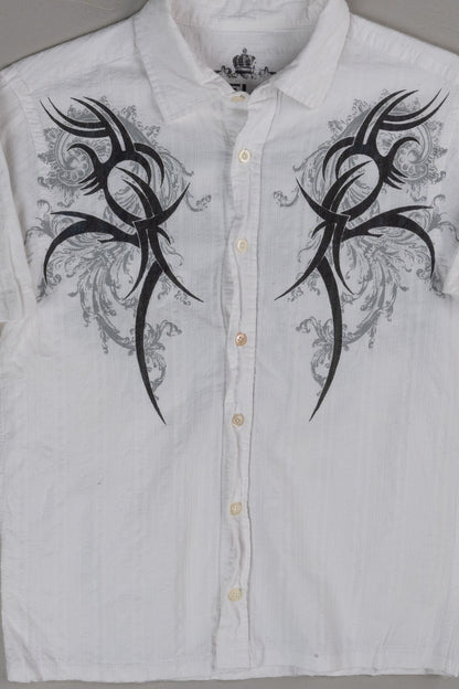 Vintage Y2K Helix Cropped Button-up T-shirt