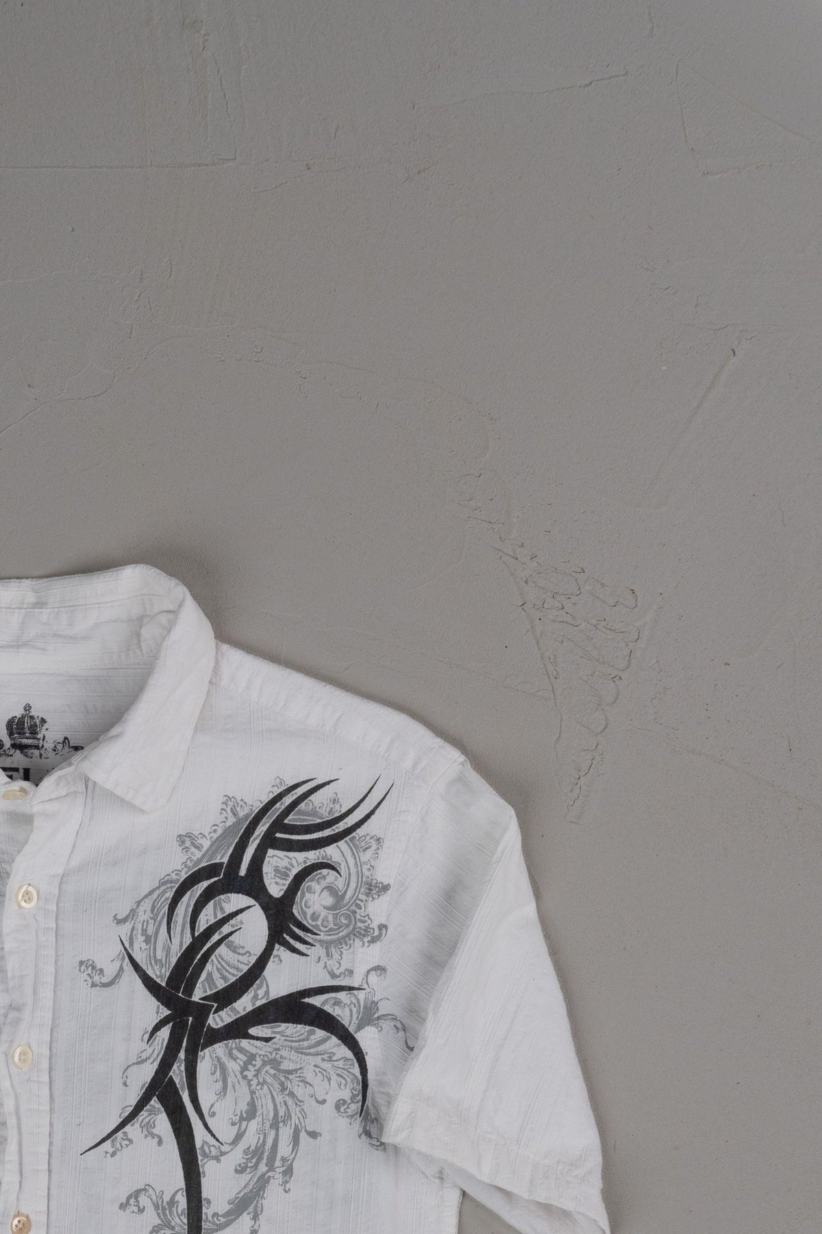 Vintage Y2K Helix Cropped Button-up T-shirt