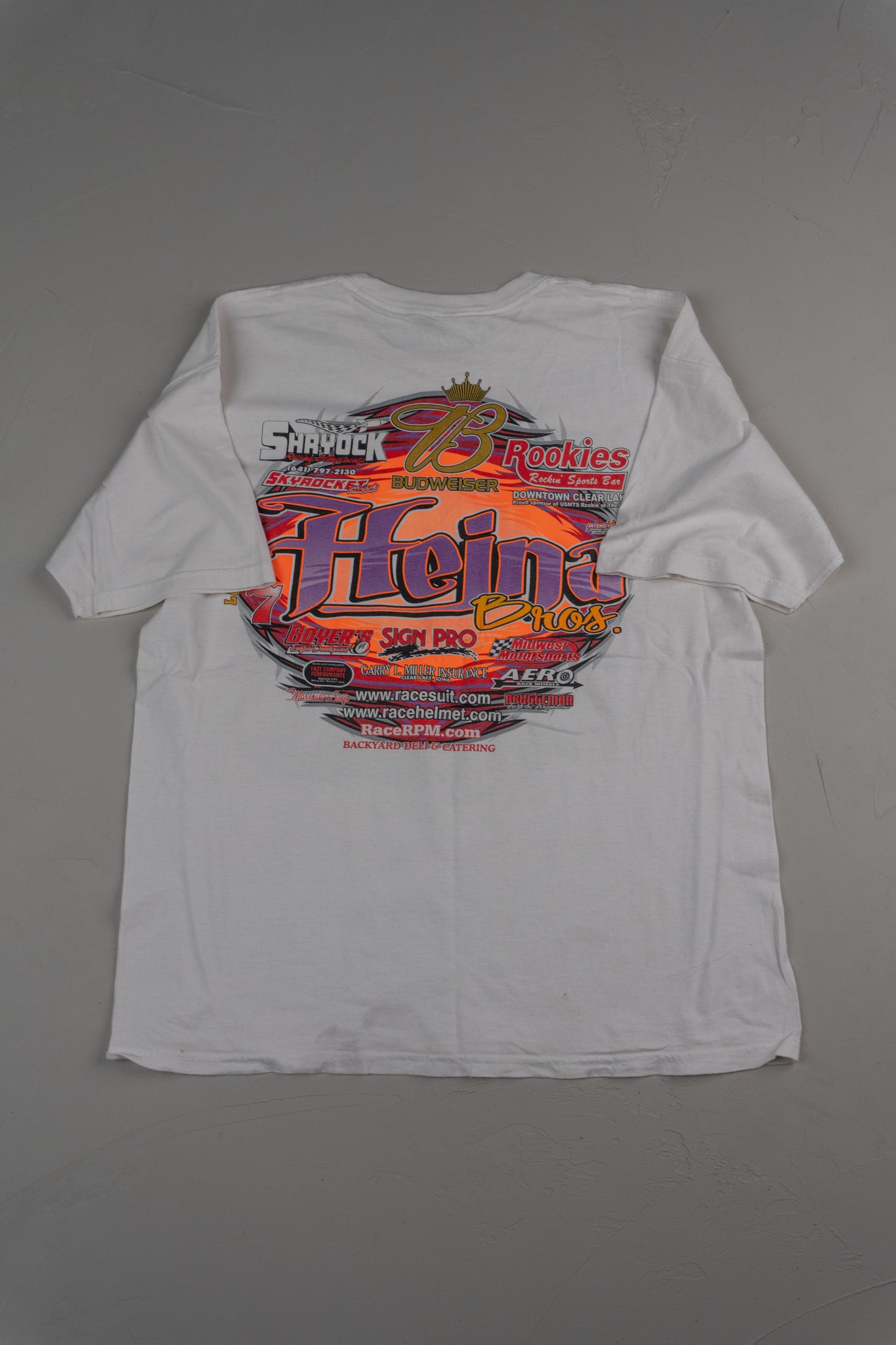Vintage Early 2000s Y2K race promo graphic tee Racing T-shirt