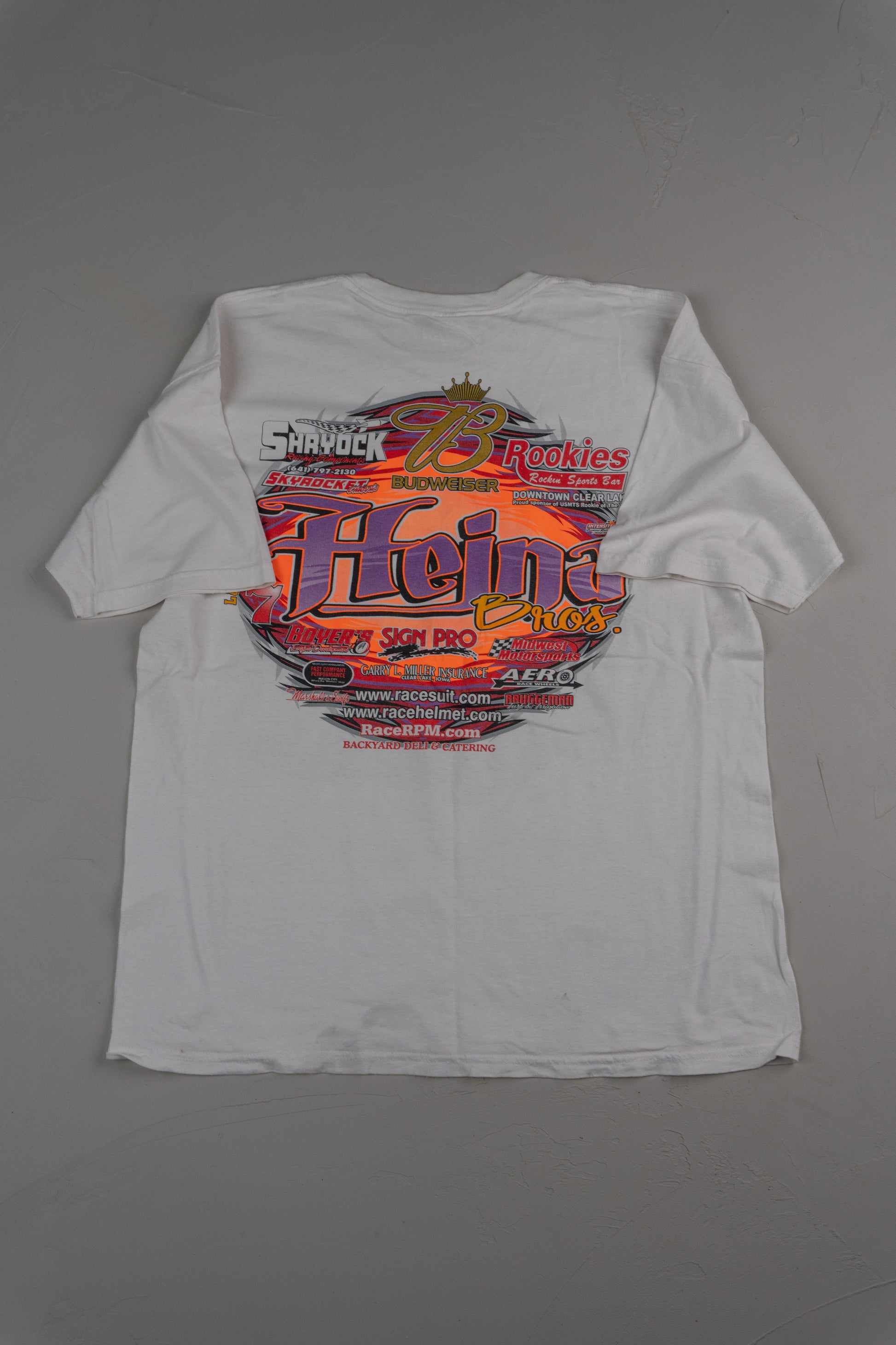 Vintage Early 2000s Y2K race promo graphic tee Racing T-shirt