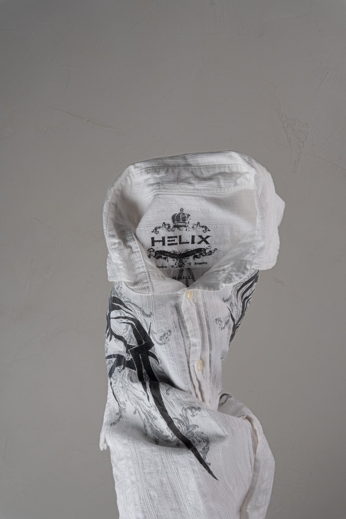 Vintage Y2K Helix Cropped Button-up T-shirt