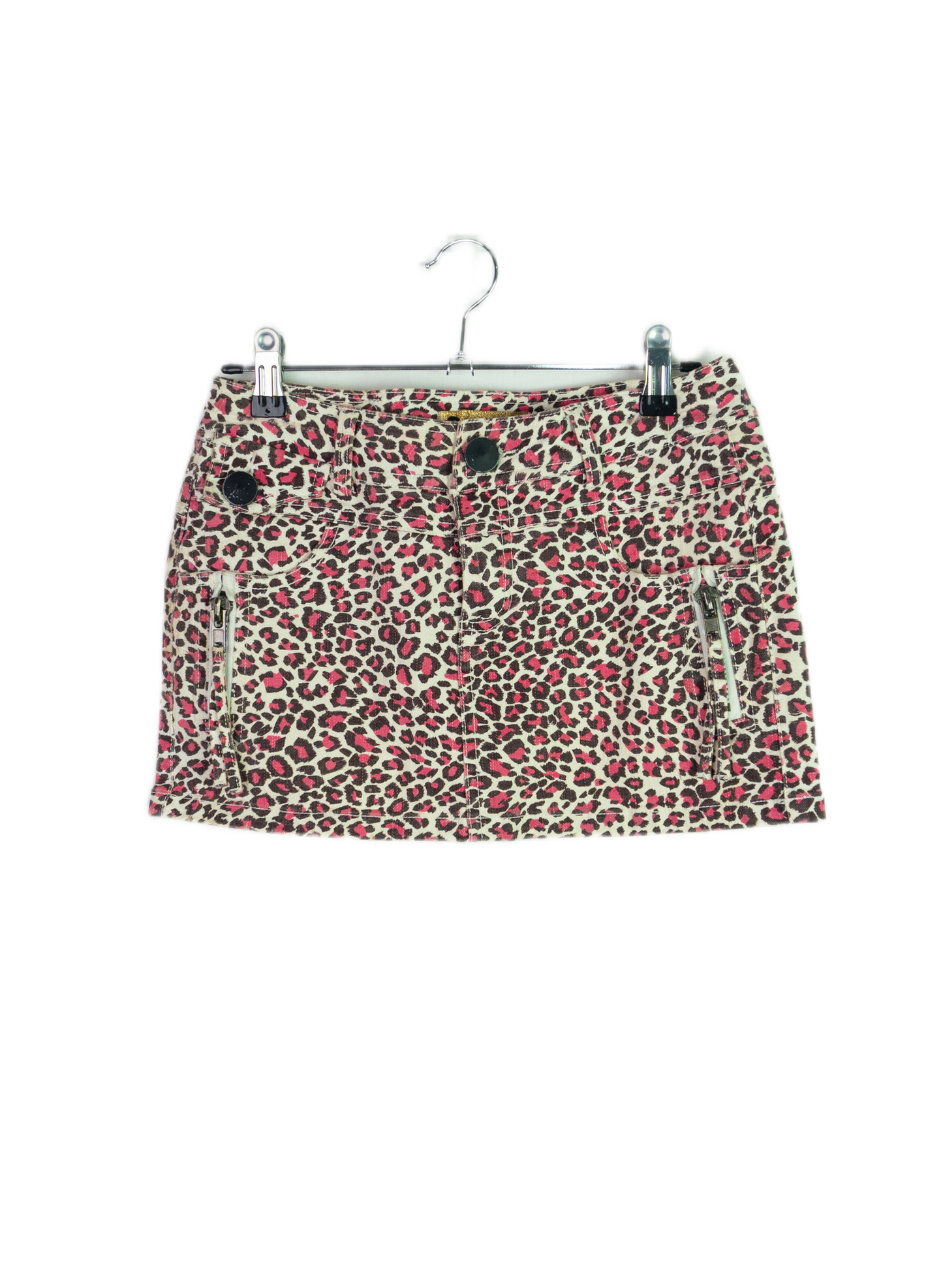Vintage Y2K Leopard Print Mini Skirt