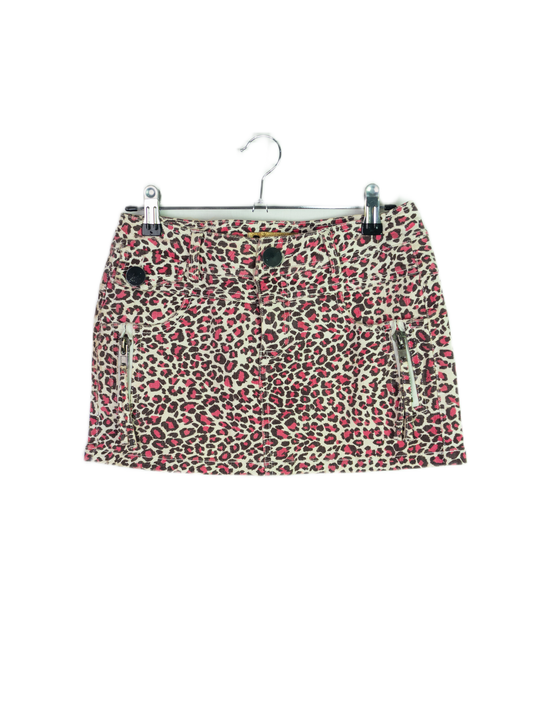 Vintage Y2K Leopard Print Mini Skirt