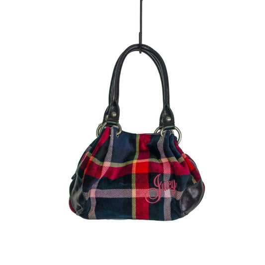 Juicy Couture Red Plaid Velour Shoulder Bag