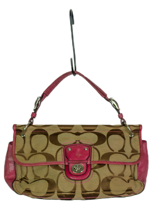 Vintage Y2K Coach Monogram Canvas Shoulder Bag