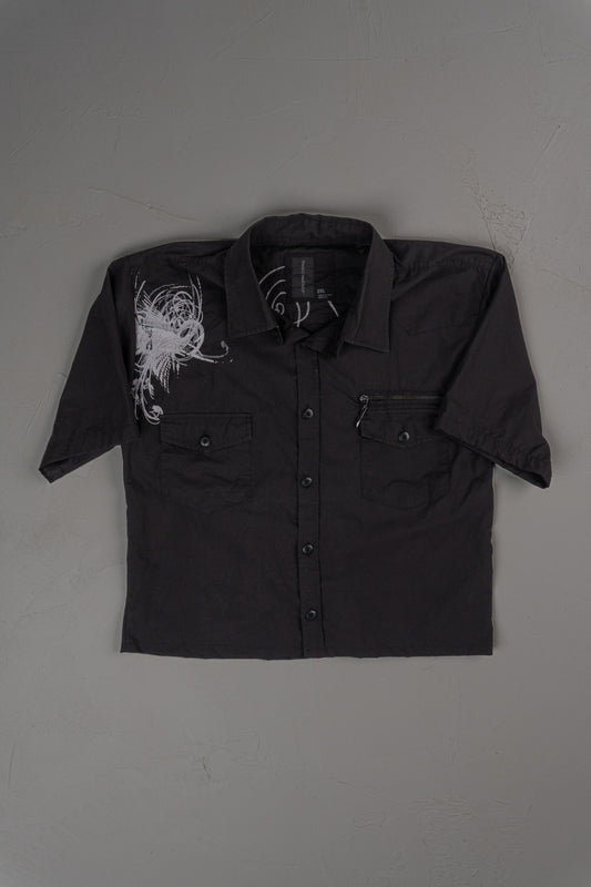 Vintage Y2K Jordan Craig Cropped Button-up T-shirt