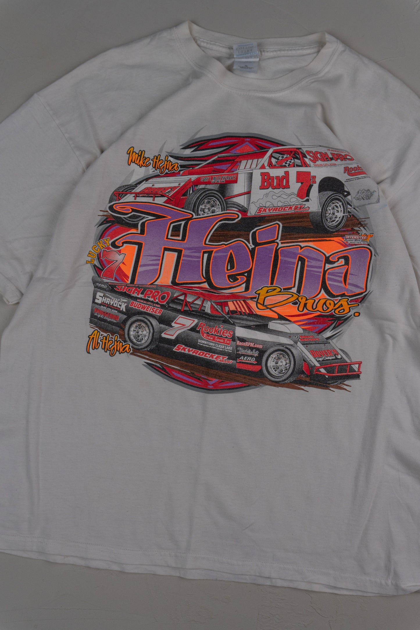 Vintage Early 2000s Y2K race promo graphic tee Racing T-shirt