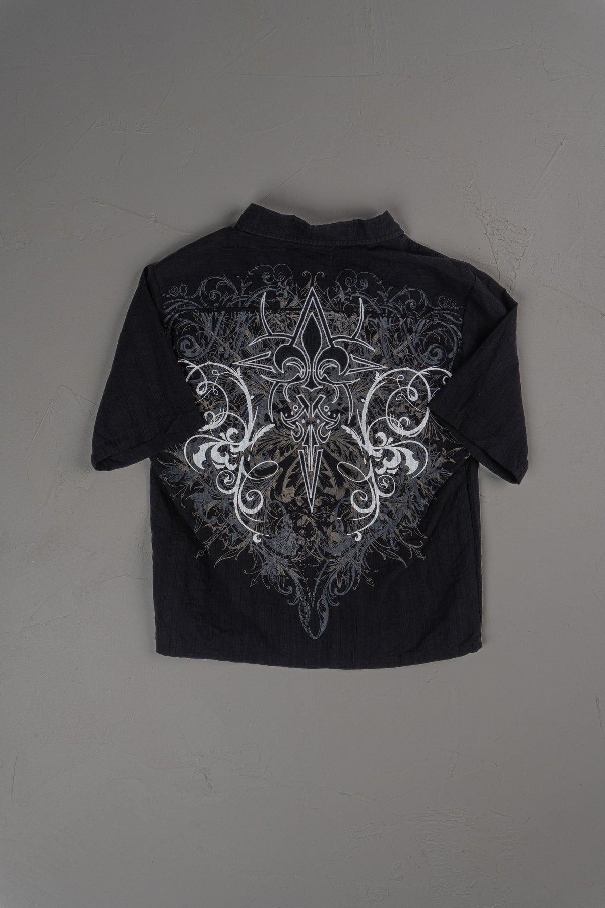 Vintage Y2K Helix Cropped Button-up T-shirt
