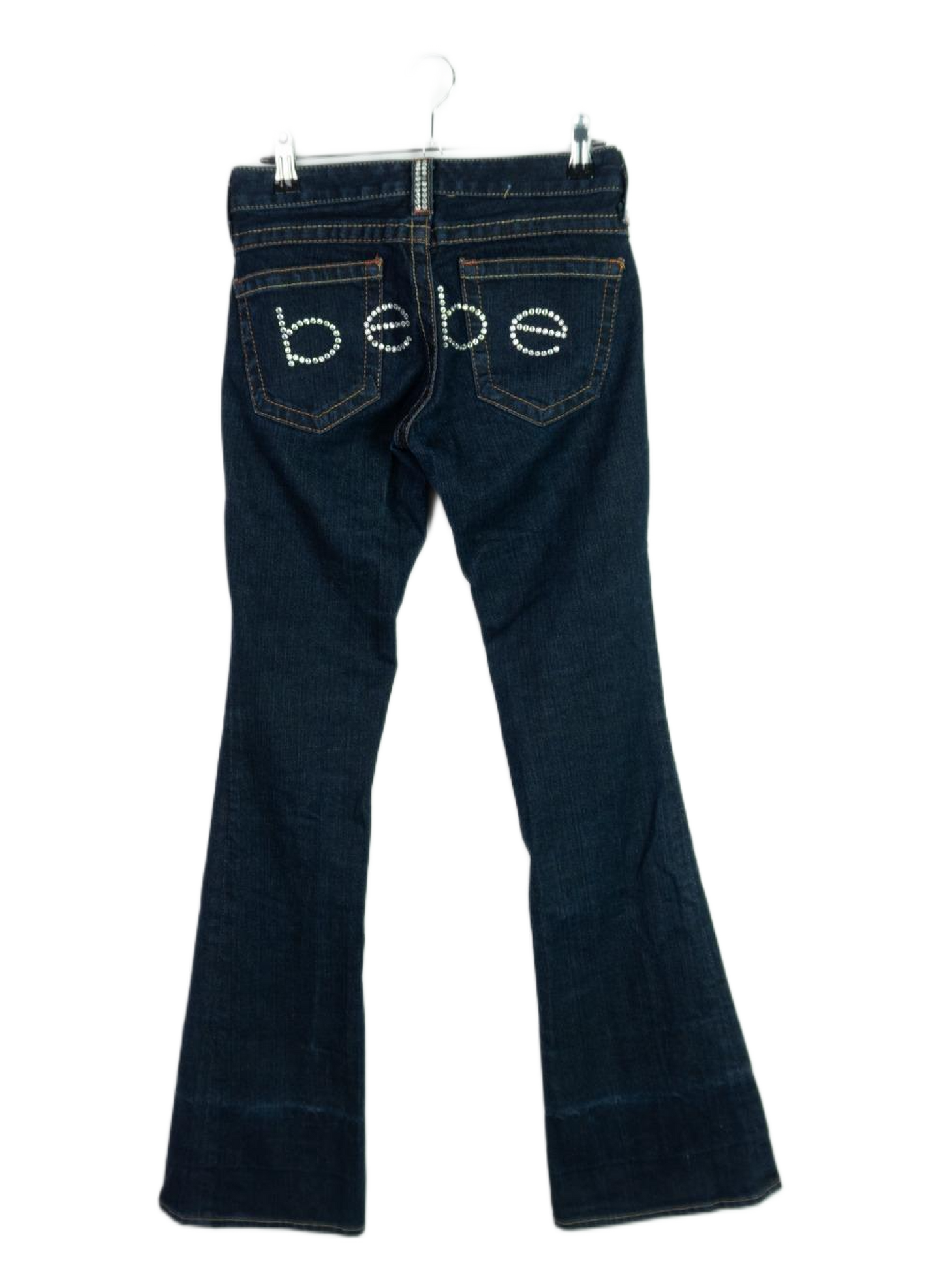 Vintage Y2K Bebe Dark Wash Rhinestone Flare Jeans