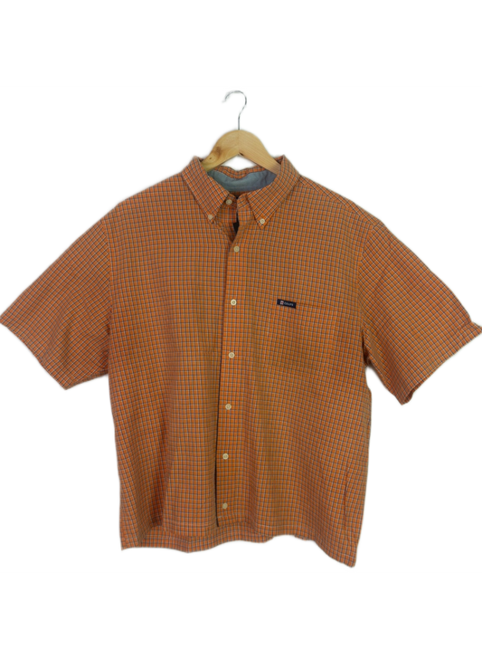 Vintage Chaps Cropped Button Up Orange