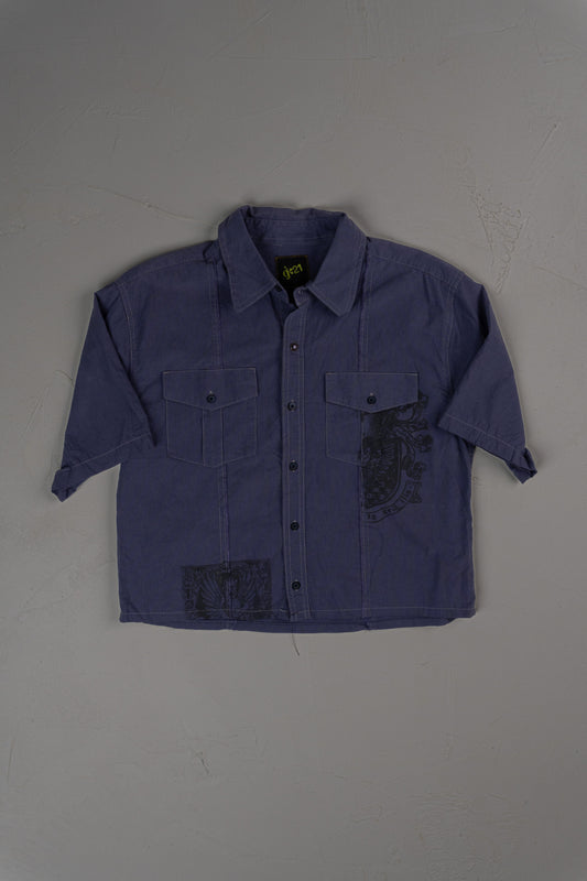 Vintage Y2K G:21 Cropped Button-up T-shirt