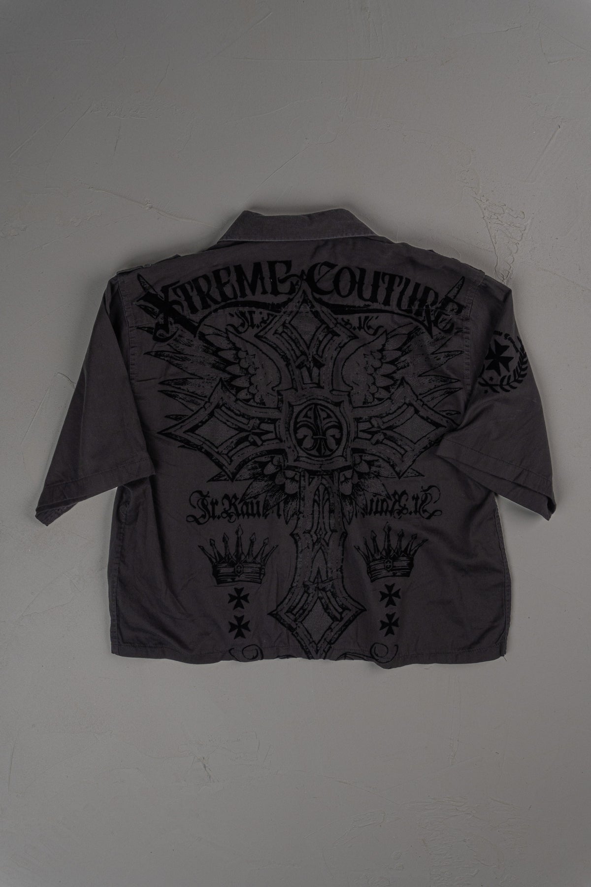 Vintage Y2K Xtreme Couture Cropped Button-up T-shirt