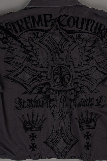 Vintage Y2K Xtreme Couture Cropped Button-up T-shirt
