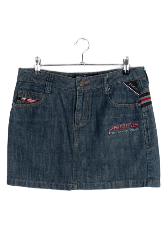 Vintage Fubu Denim Mini Skirt