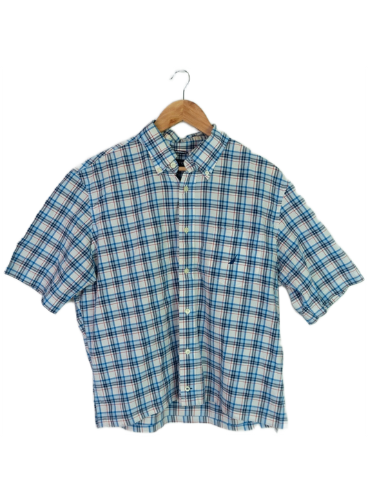 Vintage Nautica Cropped Button Up White