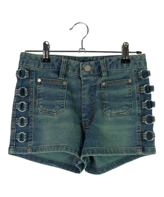 Premio Side Ring Detail Denim Shorts