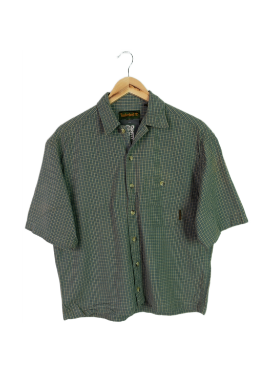 Vintage Timberland Cropped Button Up Green
