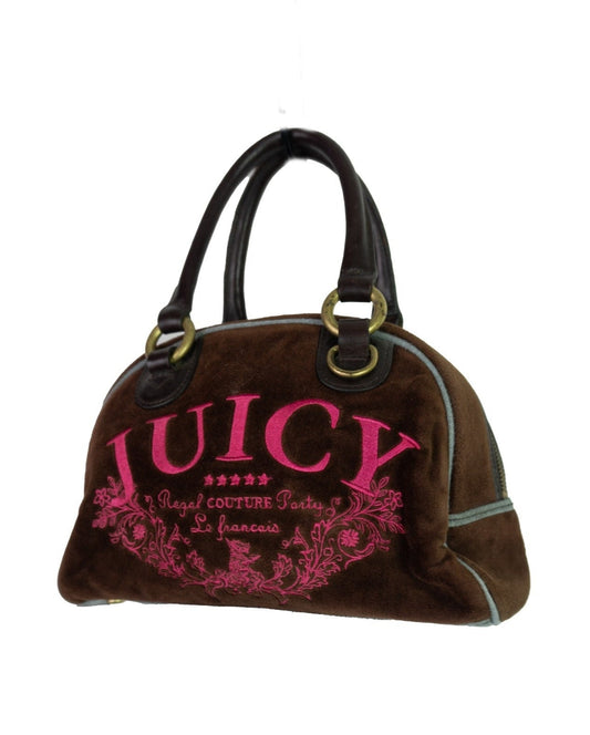 Juicy Couture Brown Velour Bowling Bag