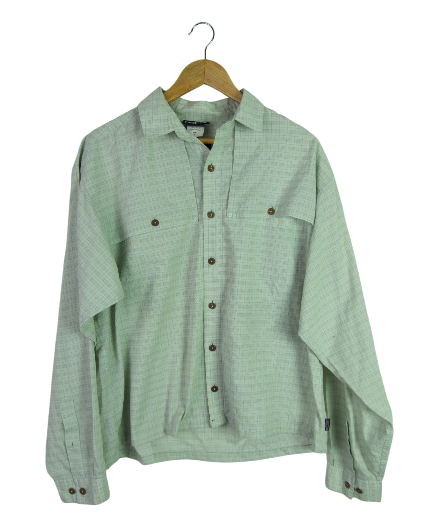 Vintage Patagonia Cropped Longsleeve Button Up – Mint