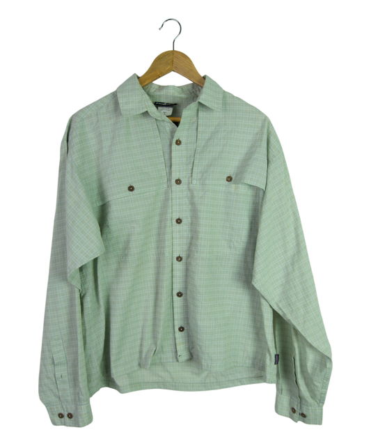 Vintage Patagonia Cropped Longsleeve Button Up – Mint