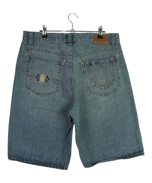Vintage Phat Farm Denim Shorts Argyle Patch