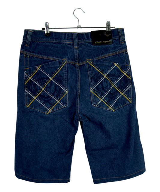 Vintage Phat Farm Denim Shorts Diamond Stitch